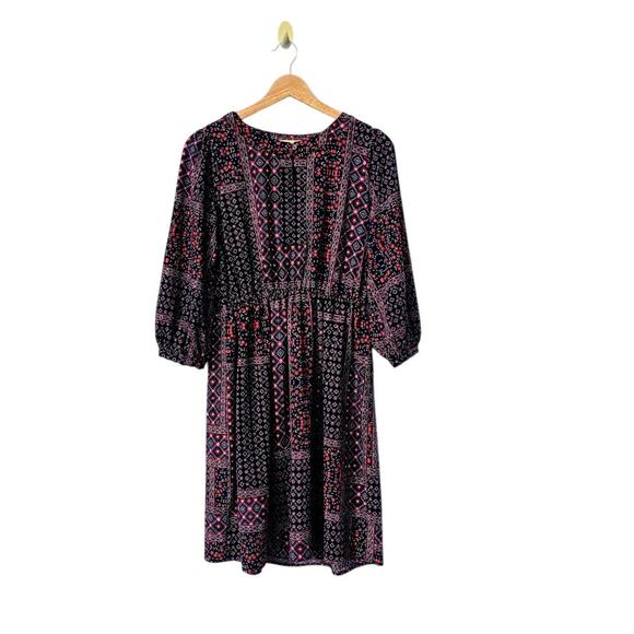 Loft Boho Keyhole Mini Dress S - Picture 2 of 8